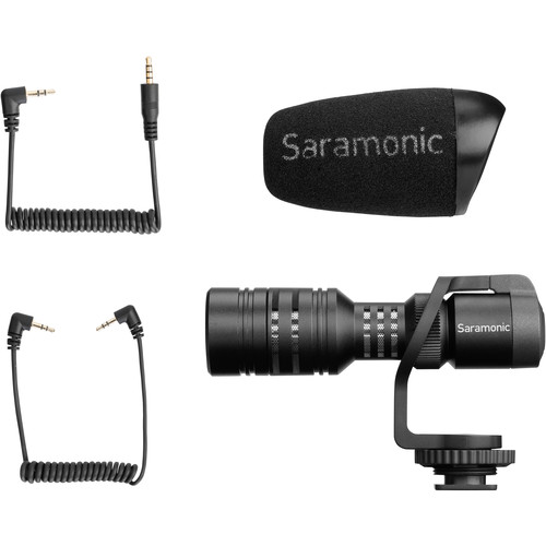 Saramonic Vmic Mini Ultra-Compact Camera-Mount Shotgun Microphone for DSLR Cameras and Smartphones