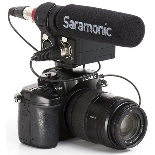 Saramonic MixMic Shotgun Microphone with Integrated 2-Channel Audio Adapter