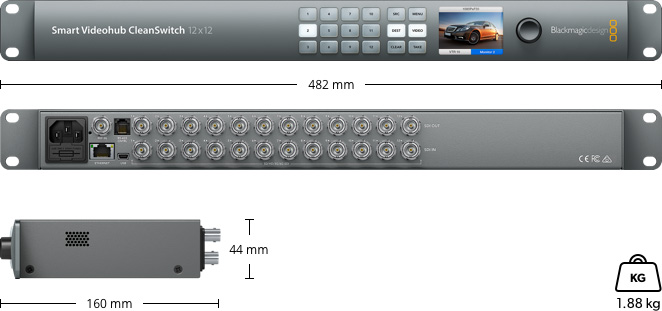 Blackmagic Smart Videohub CleanSwitch 12x12