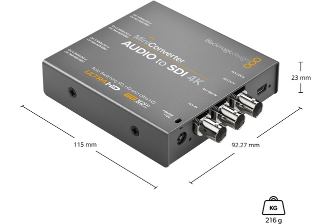 Blackmagic Mini Converter Audio to SDI 4K