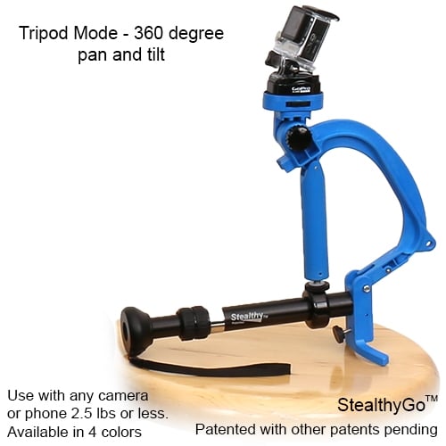 VariZoom STEALTHYGO Multi-Use Support Tripod, Stabilizer, monopod &amp; More